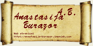 Anastasija Burazor vizit kartica